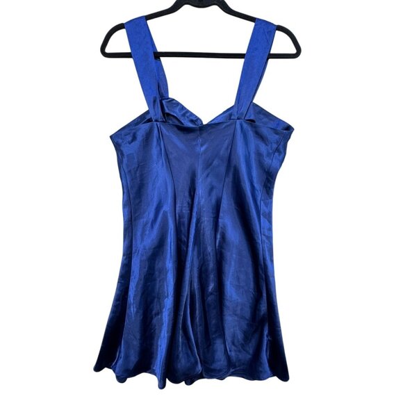 Erika Taylor Intimates Button-Front Satin Camisole Top Size S Blue - Picture 8 of 10